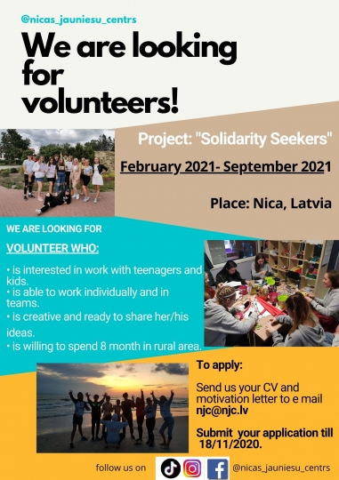 We are looking for volunteers